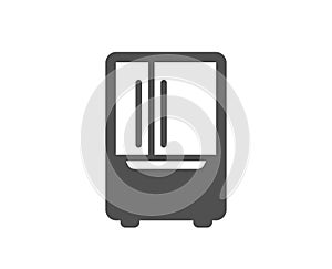 Two-chamber refrigerator icon. Fridge sign. Vector