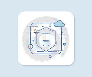 Two-chamber refrigerator line icon. Fridge sign. Vector