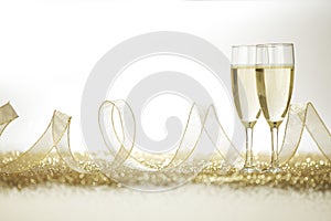 Two champagne flutes