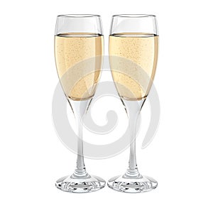 Two champagne glass