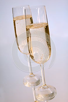 Two champagne glasses