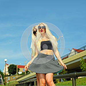 Two cheerful blondes