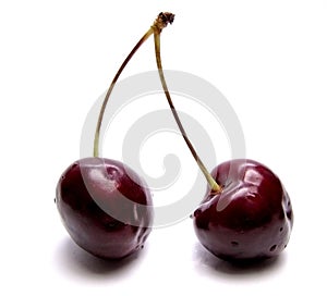 Two cherries - a sweet kiss