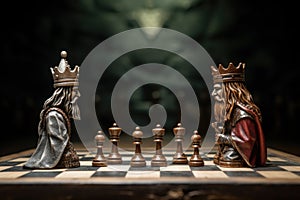 two chess kings distant on a chessboard