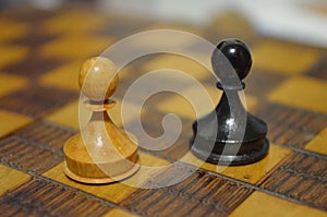Two Pawns on Chess Board