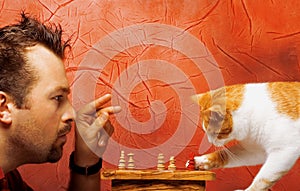 Two chess players photo