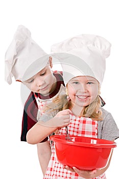 Two children cooks
