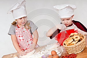 Two children cooks