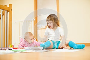 Two children in home