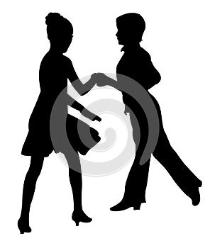 Two children, tango dancers
