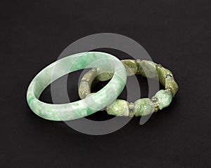 Two Chinese Jade Bracelets with Great Symbolism