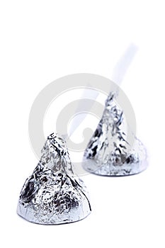 Two chocolate kisses