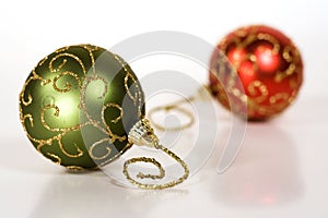 Two Christmas balls