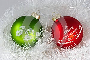 Two christmas balls