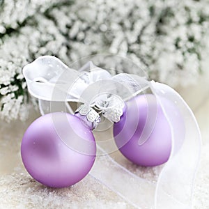 Two christmas ornaments