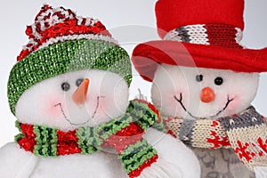 Two christmas snowmen