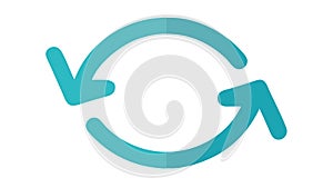 Two Circular Arrows Icon, Refresh and Reload Symbol, vector design Generative AI