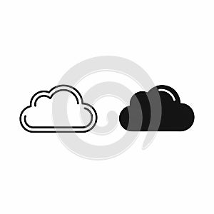 Cloud Icons Outline and Solid