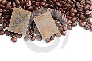 Two coffee soaps scrub