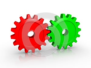 Two cogwheels attached