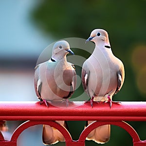 collared doves, AI generated