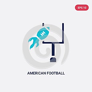 Two color american football annotation vector icon from american football concept. isolated blue american football annotation