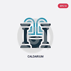 Two color caldarium vector icon from sauna concept. isolated blue caldarium vector sign symbol can be use for web, mobile and logo