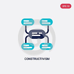 Two color constructivism vector icon from communications concept. isolated blue constructivism vector sign symbol can be use for