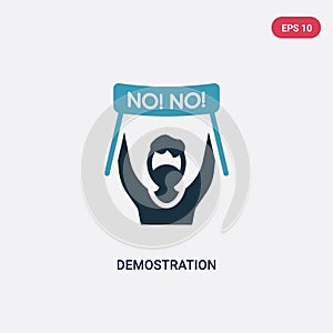 Two color demostration vector icon from other concept. isolated blue demostration vector sign symbol can be use for web, mobile photo