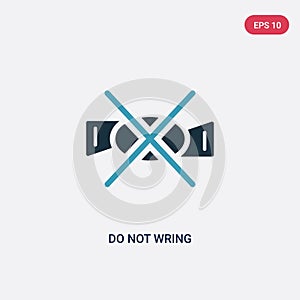 Two color do not wring vector icon from signs concept. isolated blue do not wring vector sign symbol can be use for web, mobile