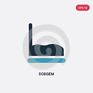 Two color dodgem vector icon from kids and baby concept. isolated blue dodgem vector sign symbol can be use for web, mobile and