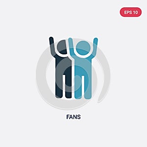 Two color fans vector icon from people concept. isolated blue fans vector sign symbol can be use for web, mobile and logo. eps 10