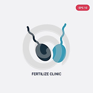 Two color fertilize clinic vector icon from nature concept. isolated blue fertilize clinic vector sign symbol can be use for web,
