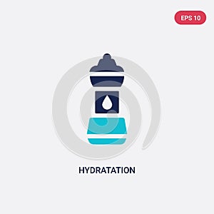 Two color hydratation vector icon from gym and fitness concept. isolated blue hydratation vector sign symbol can be use for web, photo
