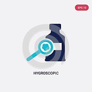 Two color hygroscopic vector icon from cleaning concept. isolated blue hygroscopic vector sign symbol can be use for web, mobile photo
