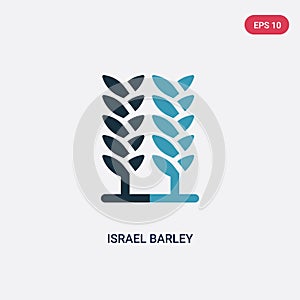 Two color israel barley vector icon from religion concept. isolated blue israel barley vector sign symbol can be use for web,