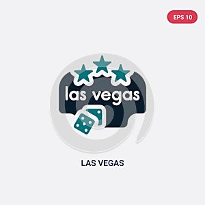 Two color las vegas vector icon from maps and flags concept. isolated blue las vegas vector sign symbol can be use for web, mobile