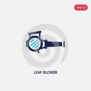 Two color leaf blower vector icon from electronic devices concept. isolated blue leaf blower vector sign symbol can be use for web