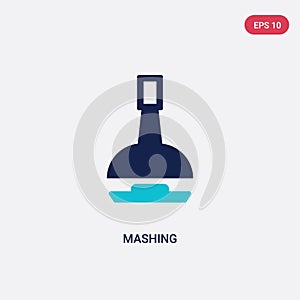 Two color mashing vector icon from alcohol concept. isolated blue mashing vector sign symbol can be use for web, mobile and logo.