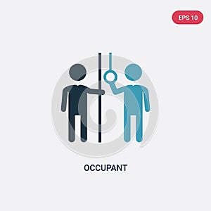 Two color occupant vector icon from people concept. isolated blue occupant vector sign symbol can be use for web, mobile and logo