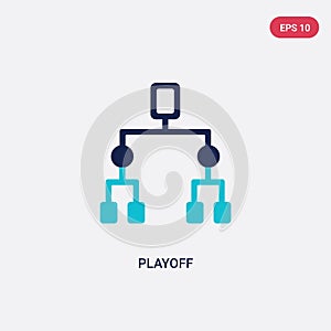 Two color playoff vector icon from hockey concept. isolated blue playoff vector sign symbol can be use for web, mobile and logo. photo