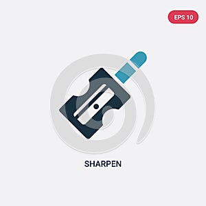 Two color sharpen vector icon from miscellaneous concept. isolated blue sharpen vector sign symbol can be use for web, mobile and