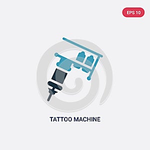 Two color tattoo machine vector icon from other concept. isolated blue tattoo machine vector sign symbol can be use for web,