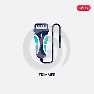 Two color trimmer vector icon from electronic devices concept. isolated blue trimmer vector sign symbol can be use for web, mobile