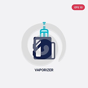 Two color vaporizer vector icon from electronic devices concept. isolated blue vaporizer vector sign symbol can be use for web,