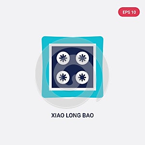 Two color xiao long bao vector icon from food and restaurant concept. isolated blue xiao long bao vector sign symbol can be use
