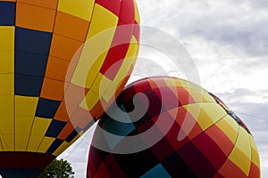 Two Colorful Hot-Air Balloons
