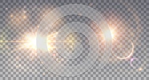 Two colorful lens flare effects