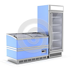 Two commercial refrigerator