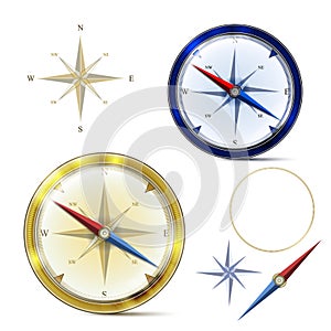 Two compasses and elements of compass